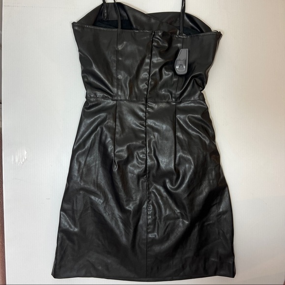 ZARA FAUX LEATHER CUT OUT DRESS | 2289/723 | - Picture 2 of 6
